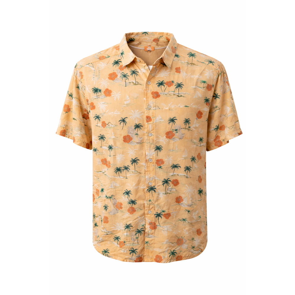 Free Planet Hawaiian Shirt Tropical Palm Hibiscus Island Aloha Large